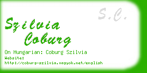 szilvia coburg business card